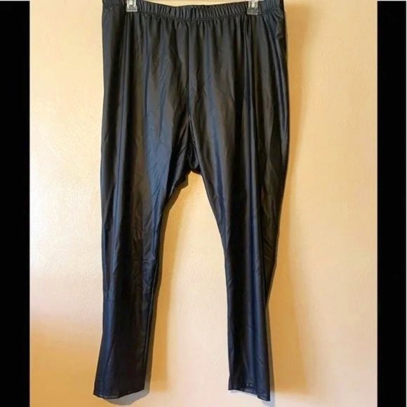 torrid Pants - Torrid size 4X faux leather leggings pants stretchy Polyester Spandex
